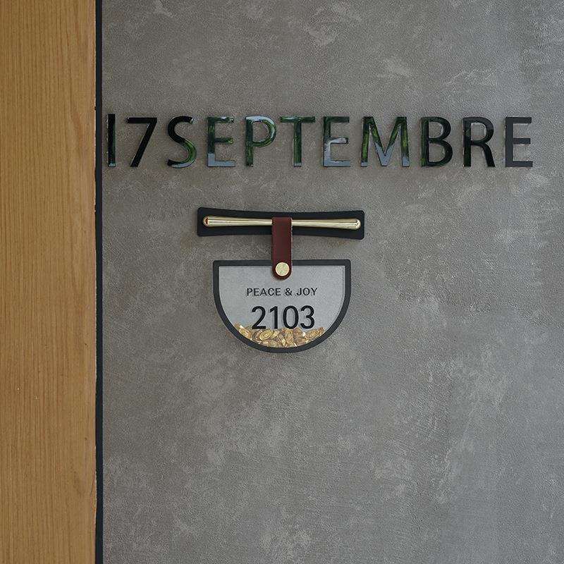 WOZOOM屋准创意入户住宅装饰数字门牌家用高级感亚克力挂饰号码牌