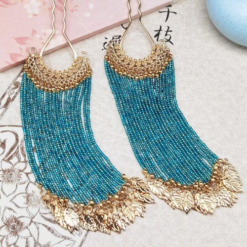 古风汉服掩鬓流苏发梳后压发簪头饰唐风富贵 u钗簪子配饰百搭日常