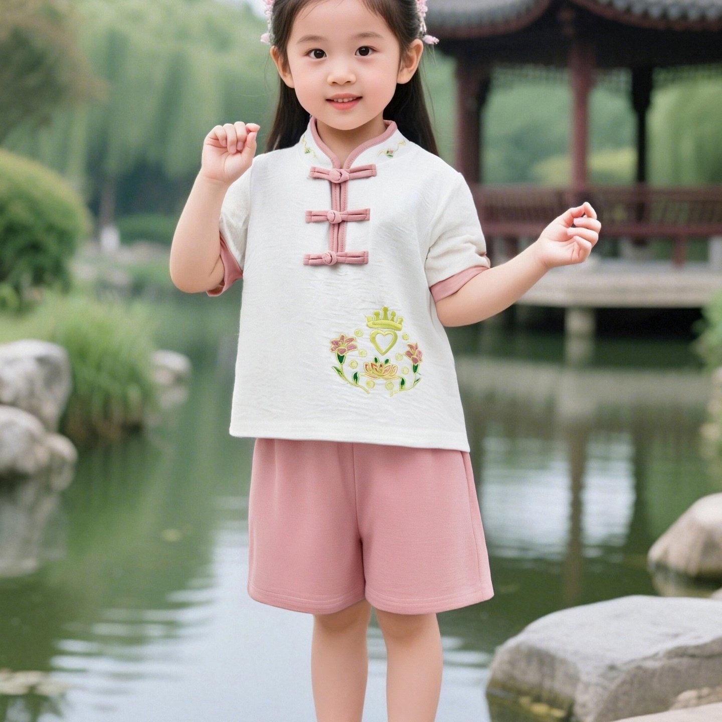 汉服儿童女夏装表演服幼儿园演出服男童短袖中国风古装服复古童装,童装/婴儿装/亲子装,汉服,淘宝优惠券,粉丝福利购,淘宝优惠卷