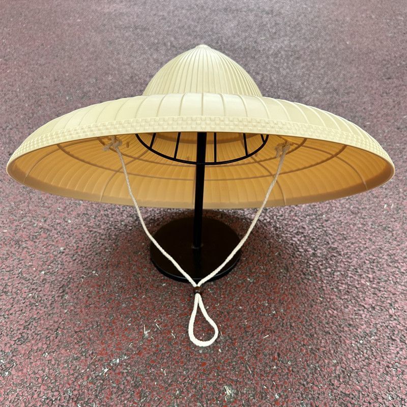 海南斗笠帽防水斗笠帽遮雨户外防晒男女通用四季可戴田园劳动大檐