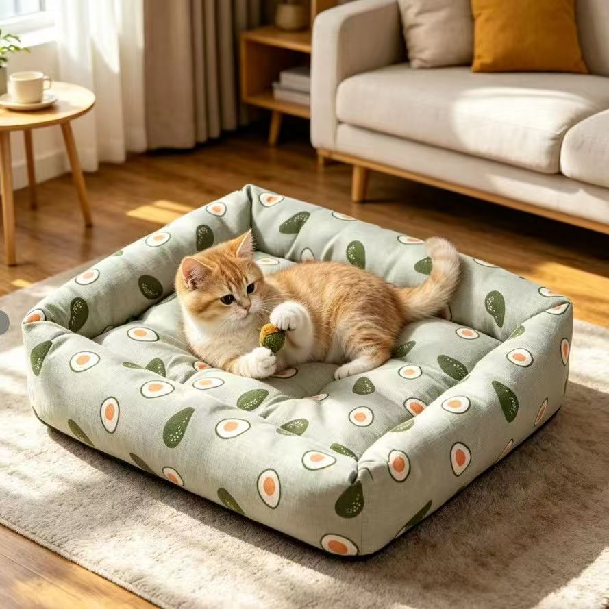 四季通用猫咪窝狗窝保暖透气夏季清爽耐抓耐磨宠物通用方形宠物窝
