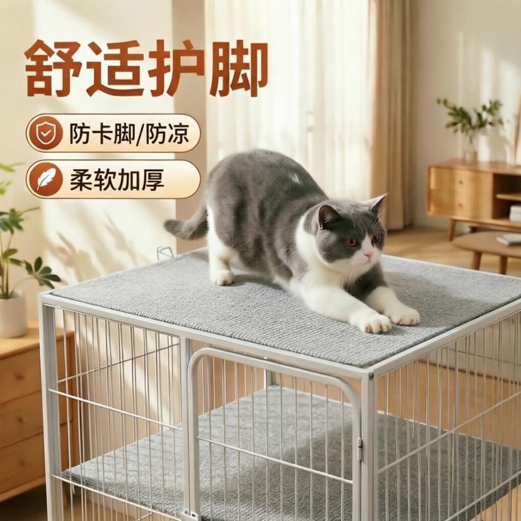 四季通用自粘地毯猫笼隔