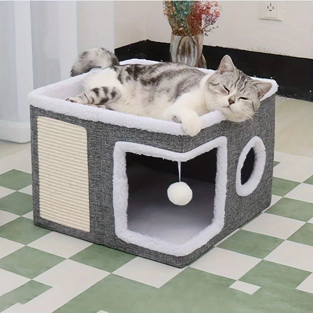 宠物双层豪华猫窝可收纳