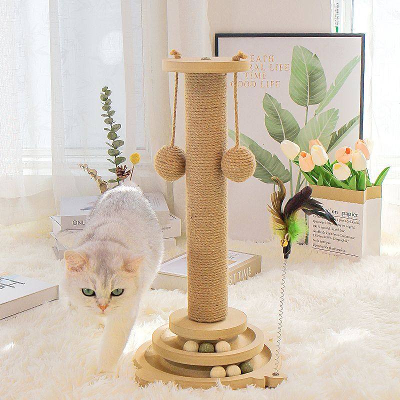 剑麻猫抓板磨爪耐磨不掉屑猫爬架一体立式猫抓柱小户型逗猫棒玩具,宠物/宠物食品及用品,猫抓板,淘宝优惠券,粉丝福利购,淘宝优惠卷