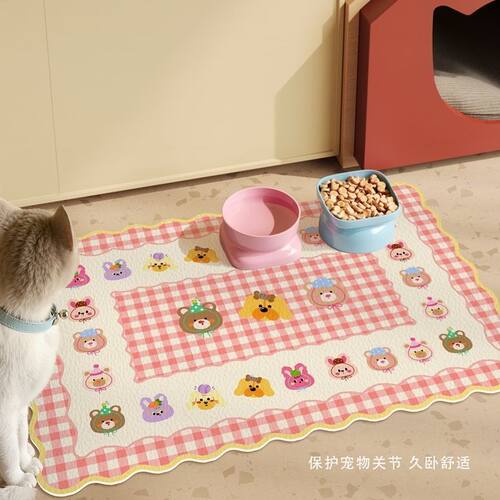 卡通可爱宠物餐垫猫咪狗狗通用饭碗硅藻泥地垫防漏食地垫品