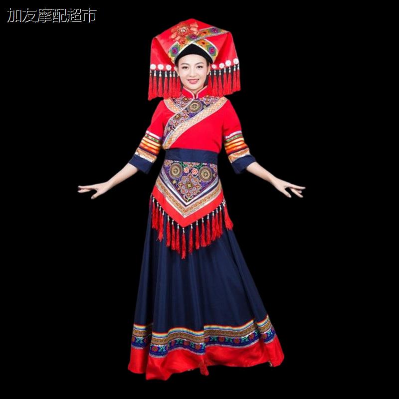 壮族三月三民族服装女广