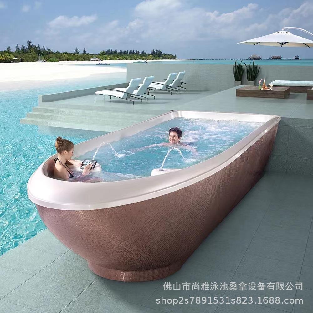亚克力恒温无边际游泳池户外自动加热spa浴缸swimming pool
