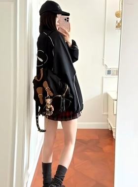 25ss 勾联名款字母LOGO拉链开合刺绣立领夹克外套套装男女同款