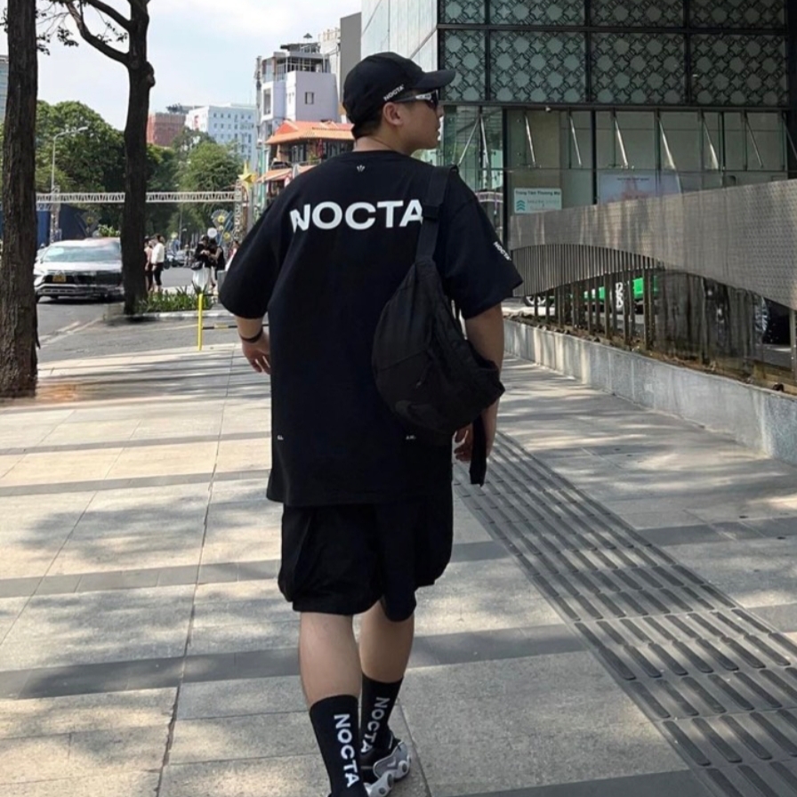 NOCTA联名复古纯棉字母印花圆领短袖T恤男女
