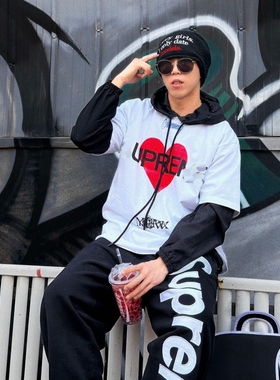 week1小众25ss Announcing Tee心形印花图案圆领T恤男女同款