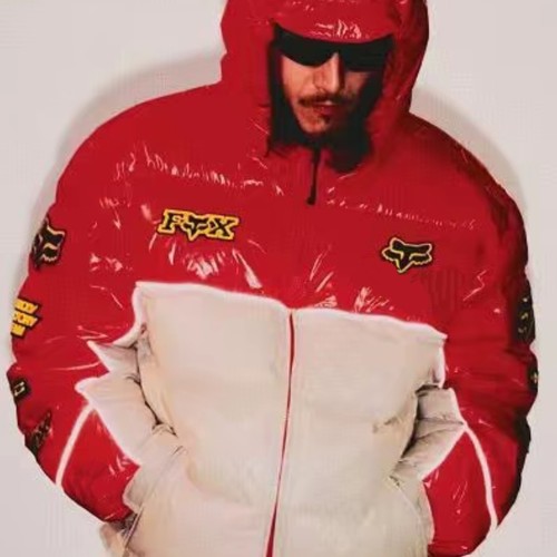 大卫Fox Shiny Down Puffer Jacket连帽防风羽绒服男女同款
