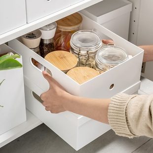 带滑轮收纳箱大容量收纳家用塑料储物箱整理箱教室杂物收纳盒 日式