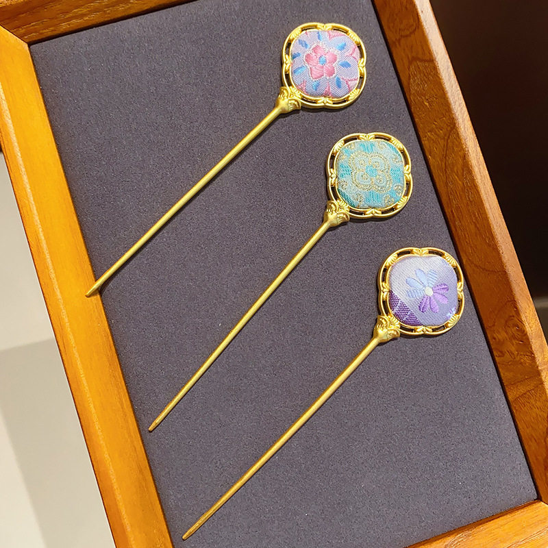 【成品】非遗名家宋锦古风发簪发夹布艺簪子复古国风手工发饰品,饰品/流行首饰/时尚饰品新,发饰,淘宝优惠券,粉丝福利购,淘宝优惠卷