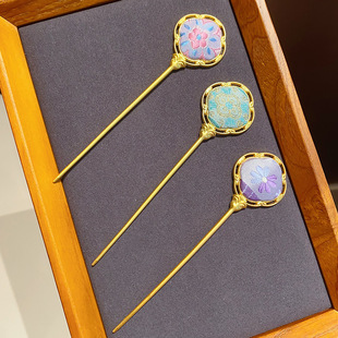 【成品】非遗名家宋锦古风发簪发夹布艺簪子复古国风手工发饰品