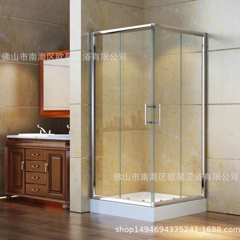 出口北美易洁钢化玻璃 不锈钢淋浴房 保用10年 shower enclosure