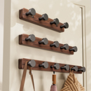 胡桃木试衣间挂钩免打孔进门玄关衣柜挂衣架一排壁挂衣服帽挂衣钩