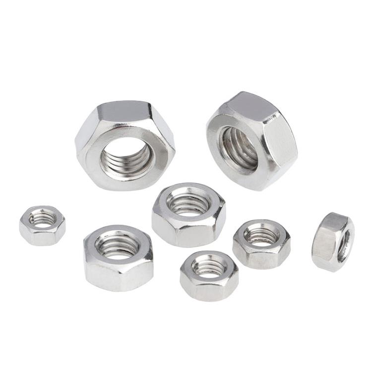 M1M1.2M1.4M1.6-M52M56M64 304不锈钢六角螺母螺母大全螺丝帽螺帽