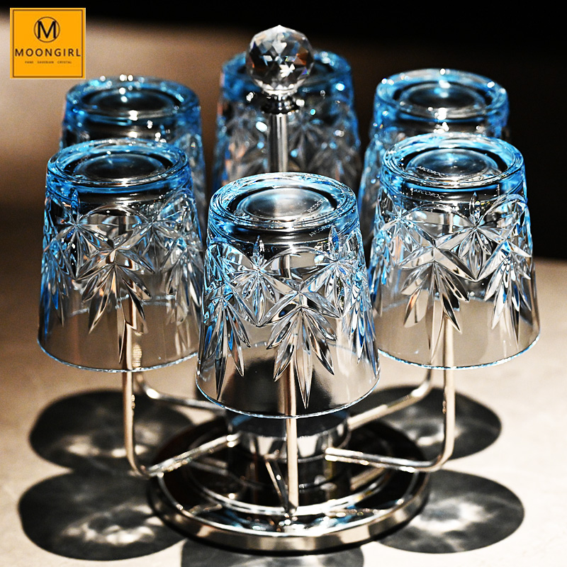 moongirl手工水晶玻璃威士忌杯子