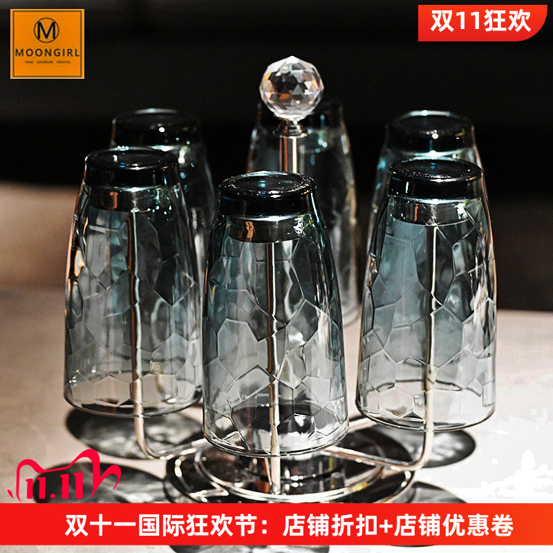 moongirl手工水晶玻璃威士忌杯子
