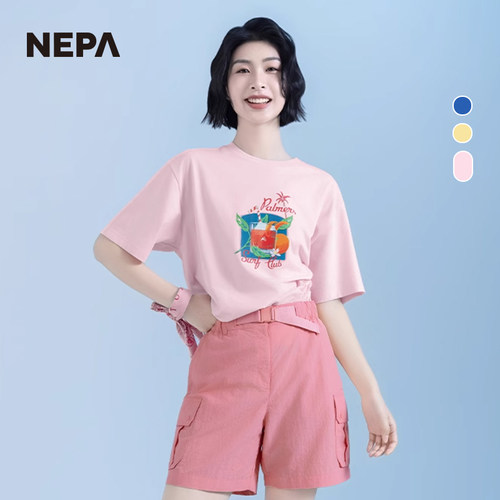 NEPA25夏季男女印花圆领短袖T恤