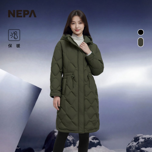 NEPA耐葩秋冬户外女士长款羽绒服保暖舒适羽绒服CK82049