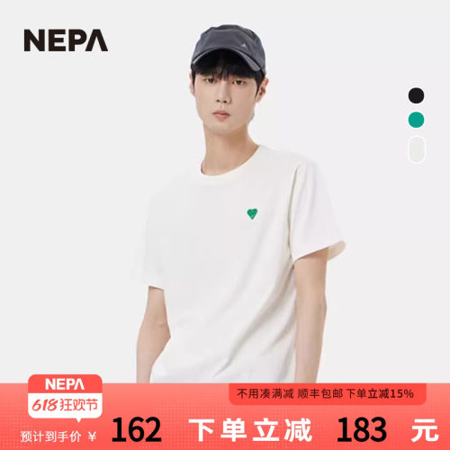 NEPA2025夏季男士圆领短袖T恤