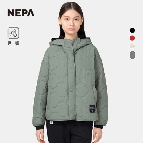 NEPA女士棉服轻便保暖连帽外套