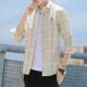 商务外套休闲潮流韩版 拓丽雅长袖 百搭帅气修身 男士 衬衣 格子衬衫