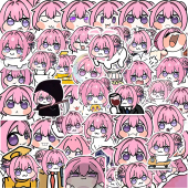 桃乐丝doro表情包贴纸二次元 动漫卡通可爱手机壳贴画防水diy涂鸦贴