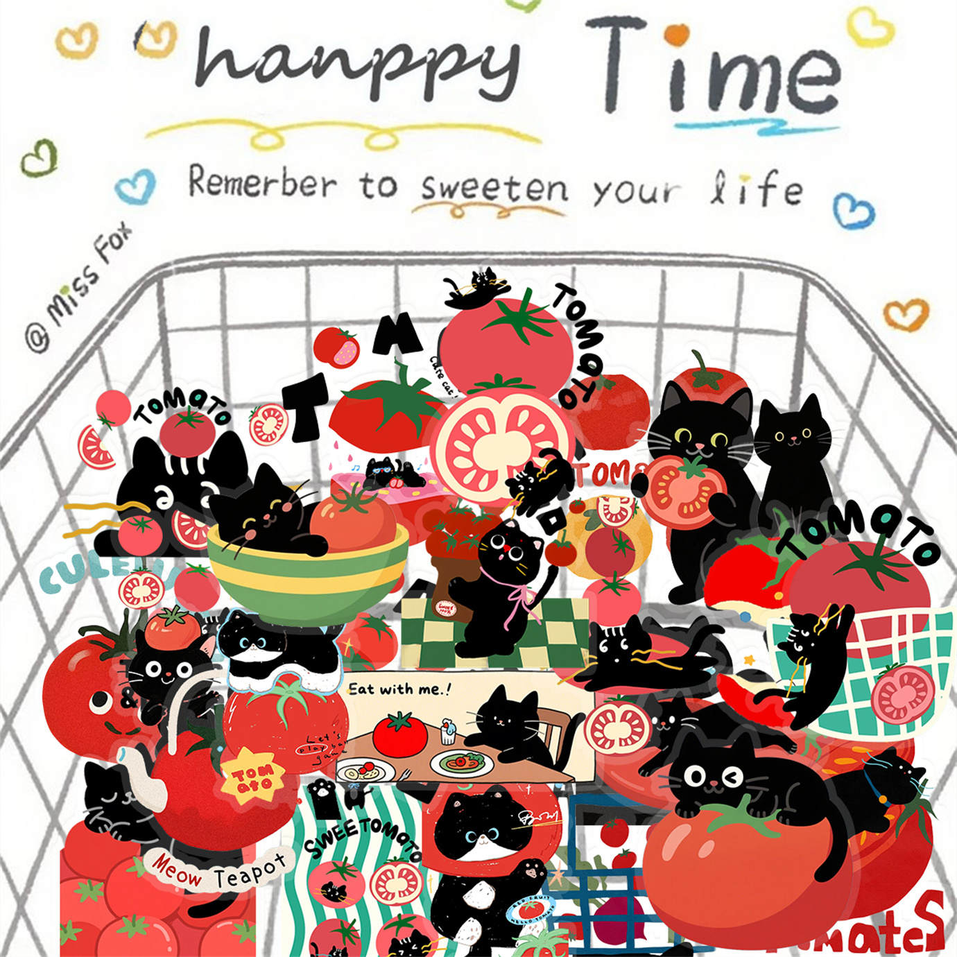 50张TomatoCat卡通可爱笔记本