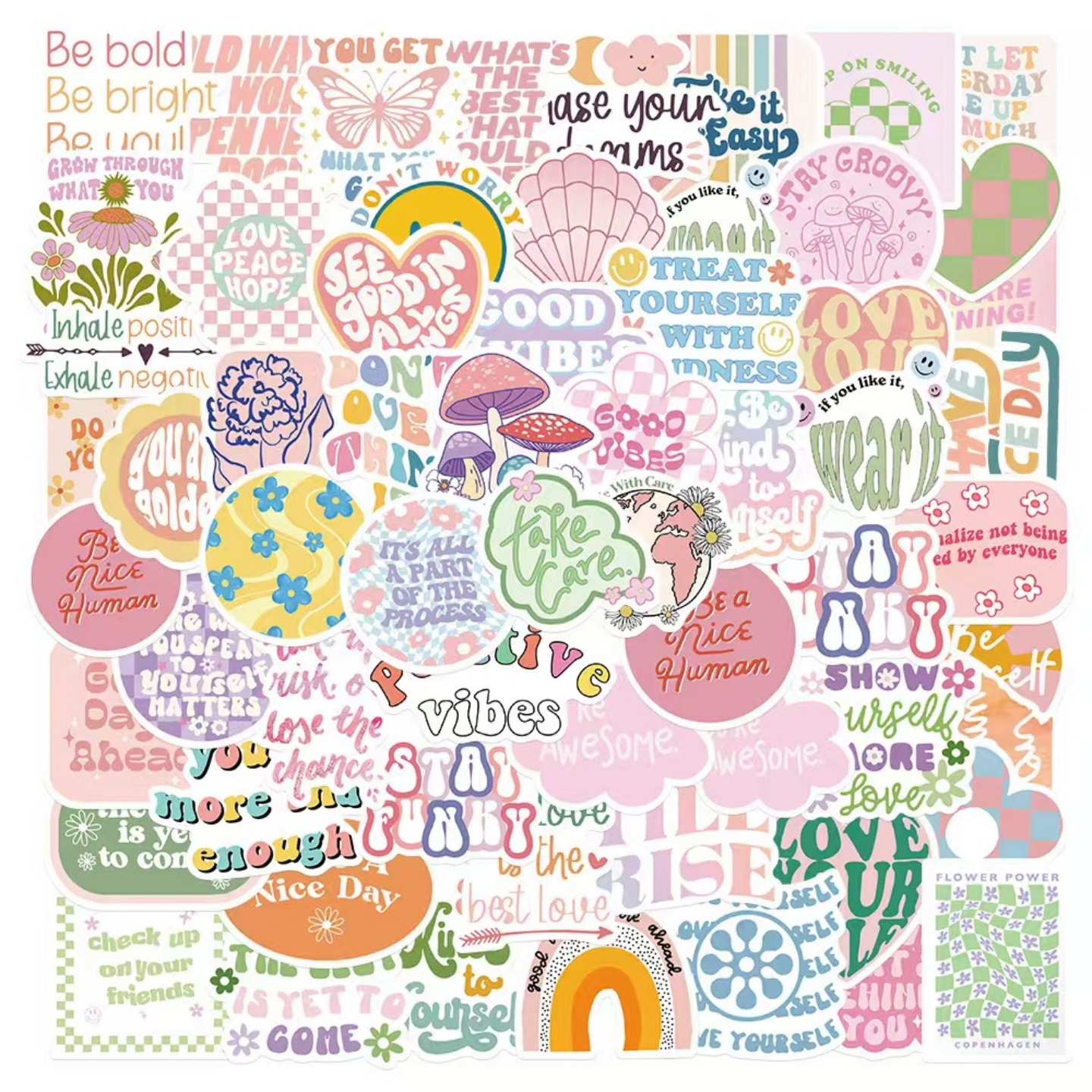 100张亚马逊款笔记本贴纸丹麦风