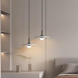 床头吊灯高级感轻奢卧室吊线 线灯2025新款艺术吧台玄关柜极简小