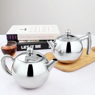304不锈钢茶壶泡茶家用小茶壶 加厚带滤网欧式酒楼饭厅饭店茶水壶