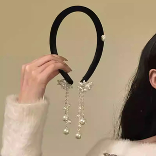 娇俏名媛~气质珍珠流苏发箍民族风头箍女高级感轻奢风新款发饰