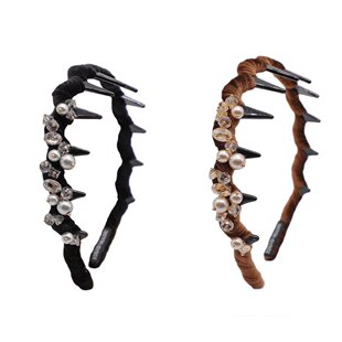 高颅顶发箍女2026新款珠珠水钻头箍高颅顶神器显发量洗脸发卡