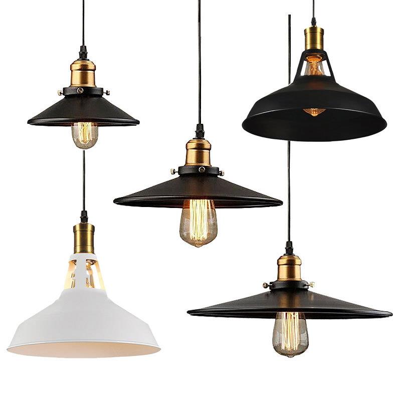 小吊灯铁艺单头复古餐厅吧台灯具吊线灯餐饮店网吧服装店超市商场