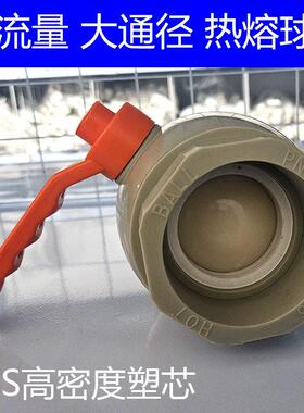 灰色大流量PPR塑芯球阀20 25 32 40 50 63 75 90 110铁柄热熔阀门