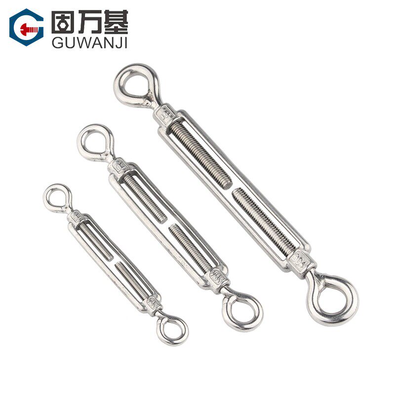 304不锈钢花篮钢丝绳螺丝拉紧器紧绳器开体花兰螺栓M4M5M6M8-M16图片