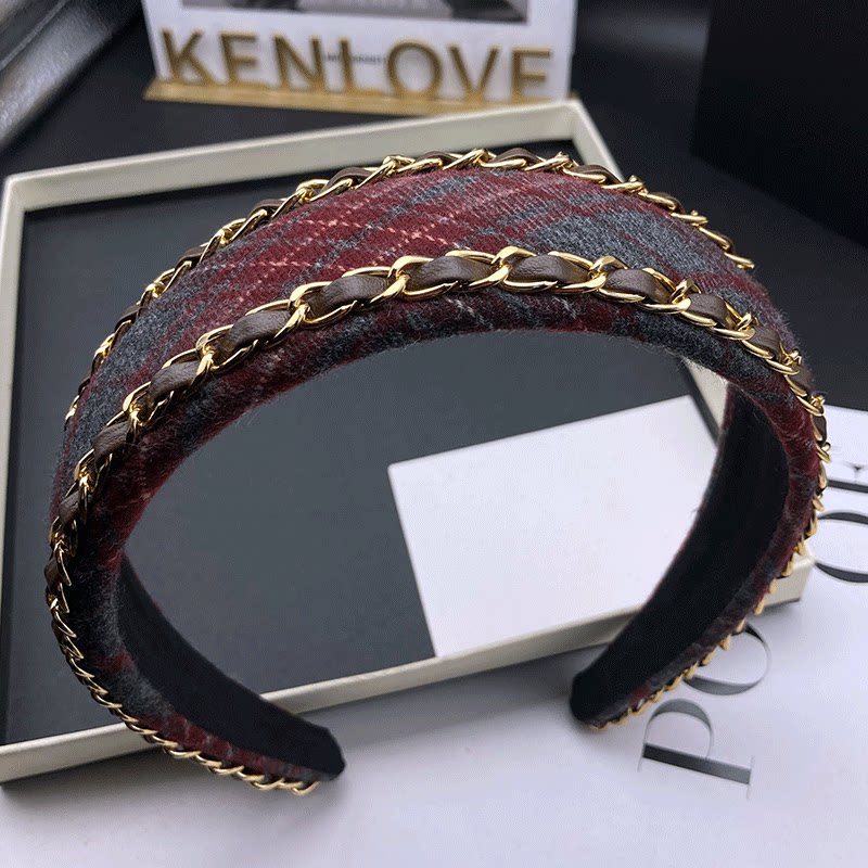 Kenlove欧美轻奢时尚发卡发女高颅顶显脸小成人头饰压发洗脸头箍