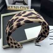 Kenlove 欧美风气质豹纹发卡发箍女成人时尚 头饰宽边压发洗脸头箍