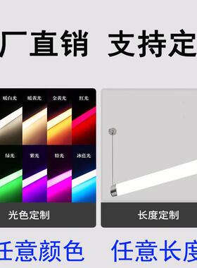 led360度发光壁挂灯管氛围圆柱广告亚克力吊线定制320度工业风灯