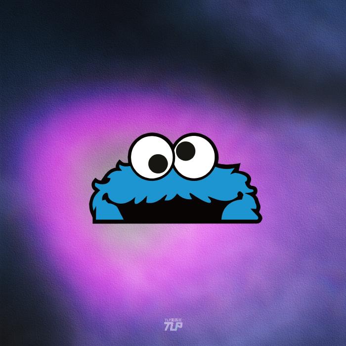 TLP反光车贴 饼干狂魔Cookie Monster芝麻街卡通贴纸玻璃贴防水