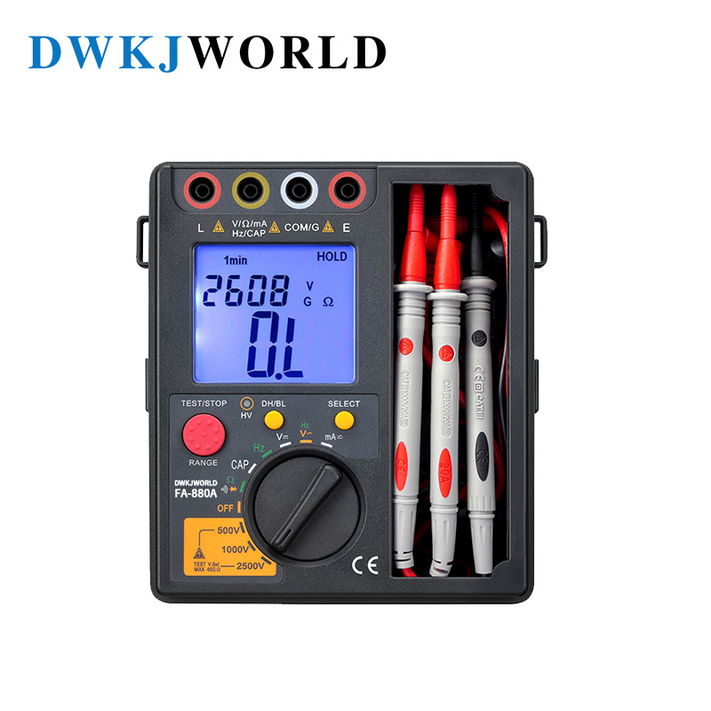 DWKJWORLD 绝缘电阻万用表 FA880A 台