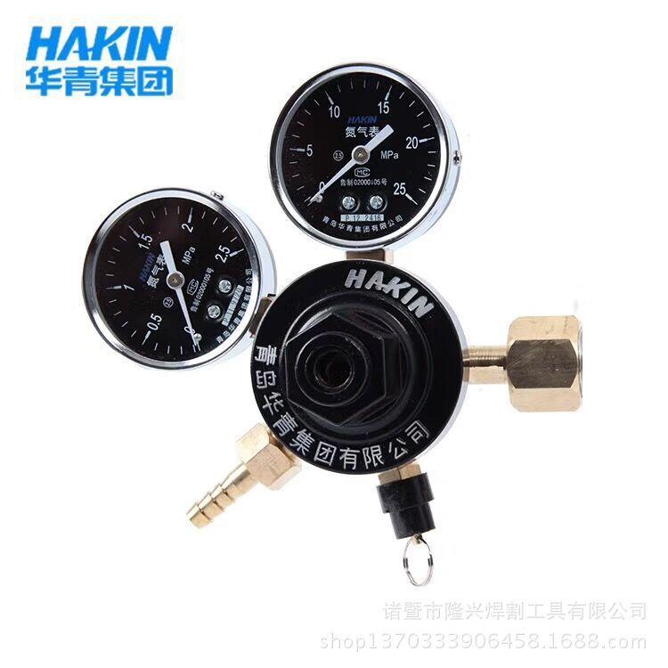 青岛华青YQD-09氮气减压器压力表全铜N2减压阀氮气表头G5/8螺纹