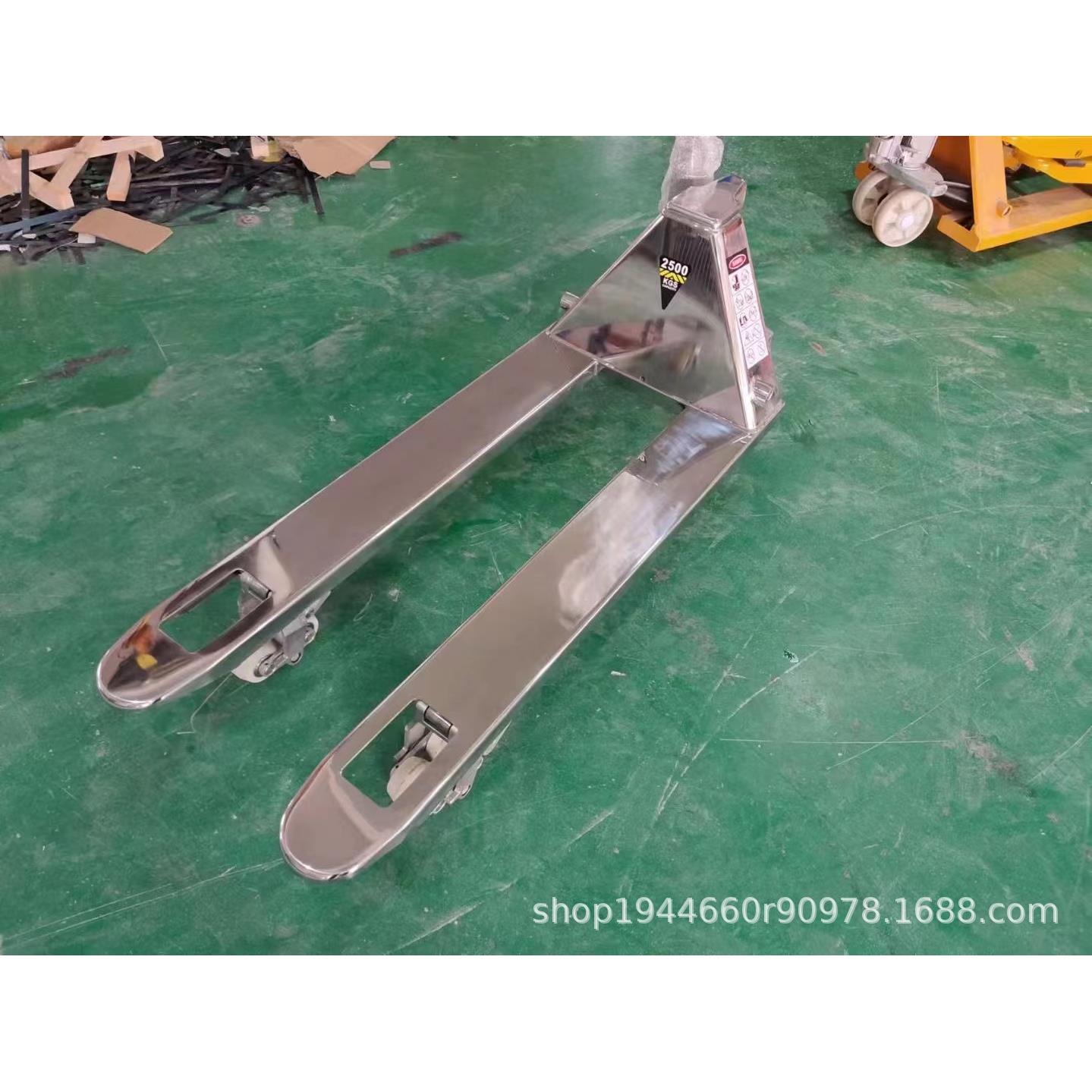 钧力手动304全不锈钢叉车液压搬运车托盘搬运车地牛唧车2.5吨3吨