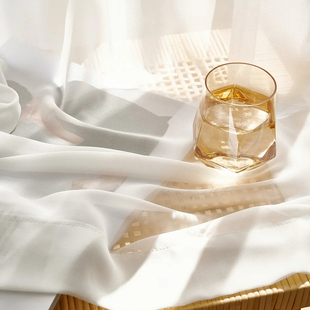 纱帘透光不透人飘窗薄纱窗帘阳台客厅洛可可法式遮光百叶轻奢高档