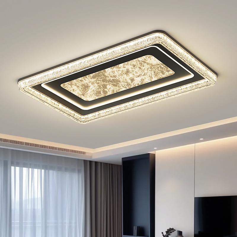 客厅灯轻奢高级感意式极简高档大气客厅主灯长方形吸顶灯全屋灯具