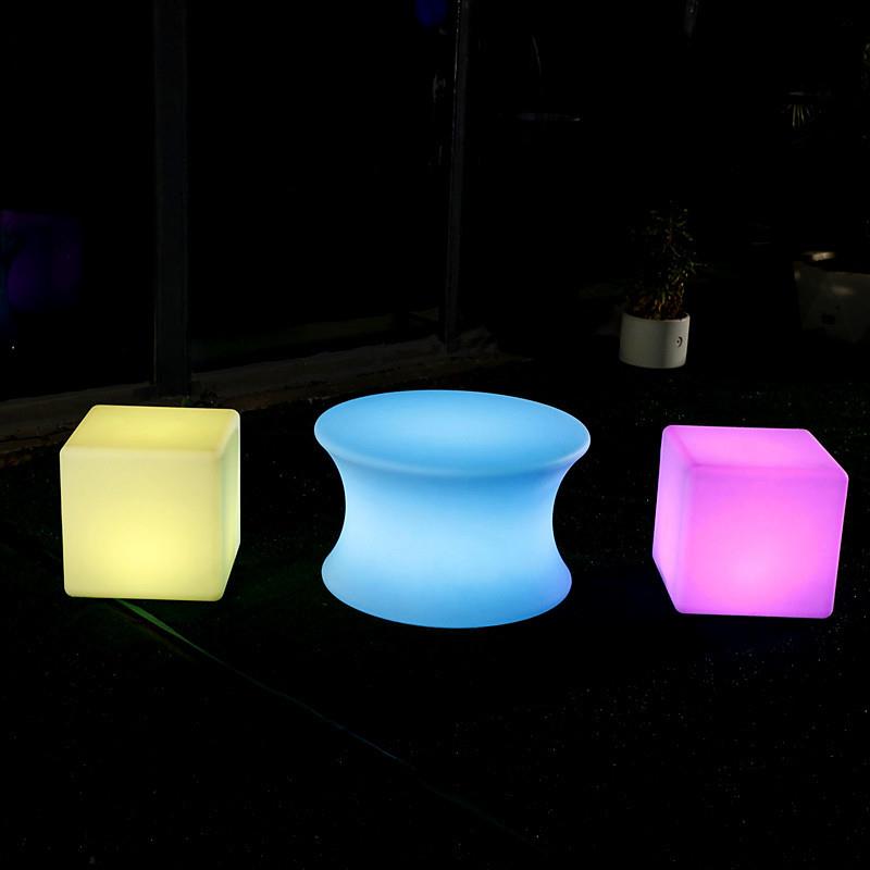 led发光凳子KTV立方体椅酒吧凳创意户外防水活动休闲椅展会凳子