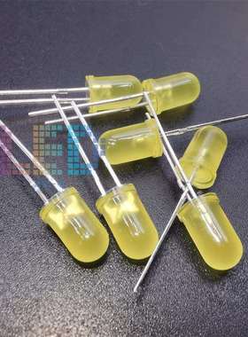 F5环保黄发黄色短脚 长脚5MM高亮色发黄光耐高温260度加锡LED灯珠