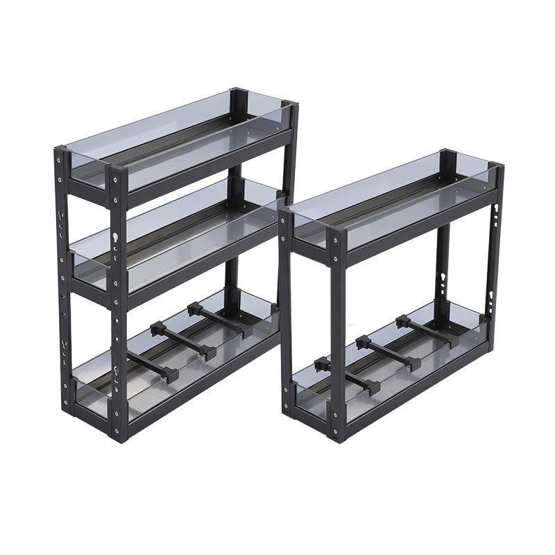 热销橱柜厨房拉篮调味拉篮窄柜调料篮抽屉式立置物架内置小尺寸厨